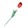 10pcs Classic Artificial Flowers, Silk Flower Tulips, Red Tulips for Wedding Bridesmaid Bridal Bouquet Home Decoration (Red) view 3