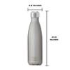 S'well Stainless Steel Water Bottle - 17 Fl Oz - Silver Lining - Triple-Layered Vacuum-Insulated Containers Keeps Drinks Cold for 36 Hours and Hot for 18 - BPA-Free - Perfect for the Go view 4