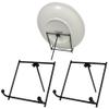 Black Metal Folding Easels - Tabletop Display Stands for Plaques, Tiles, Photos, Books and Canvas Art - Very Stable Style - Set of 3-4" H x 3.88" W view 1