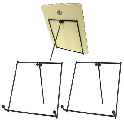 Black Metal Easel Display Stands - Package of 3 Easels - Ideal for Large Items - Very Sturdy Design - Each Measures 6" H X 6" W