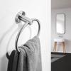 BESy SUS304 Stainless Steel Bathroom Hand Towel Ring Towel Holder, Wall Mounted with Screws, Heavy Duty Round Pedestal, Brushed Nickel Finish view 2