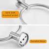 BESy SUS304 Stainless Steel Bathroom Hand Towel Ring Towel Holder, Wall Mounted with Screws, Heavy Duty Round Pedestal, Brushed Nickel Finish view 3