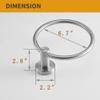 BESy SUS304 Stainless Steel Bathroom Hand Towel Ring Towel Holder, Wall Mounted with Screws, Heavy Duty Round Pedestal, Brushed Nickel Finish view 4