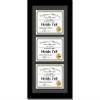 Creative Picture Frames [10x24bk-b] Black Vertical 7x9 Triple Diploma Frame with 3 Opening Black Matting | Holds 3 7x9 inch Documents with installed Wall Hanger view 1