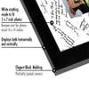 Americanflat 14x14 Wedding Signature Frame with Shatter-Resistant Glass - Use as 5x7 Frame with Mat or Display 14x14 Photos Without Mat - Signature Collection - Autograph Frames for Wall - Black view 3