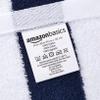 Amazon Basics 100% Cotton Terry Absorbent Cabana Stripe Pool & Beach Towels, Soft, Large, and Thick, 2-Pack, Navy Blue, 30 in x 60 in view 3