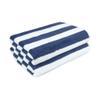 Amazon Basics 100% Cotton Terry Absorbent Cabana Stripe Pool & Beach Towels, Soft, Large, and Thick, 2-Pack, Navy Blue, 30 in x 60 in view 4