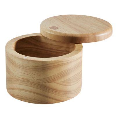 Ayesha Curry Pantryware Parawood Salt Cellar With Lid / Parawood Salt Box With Lid - 4 Inch, Brown