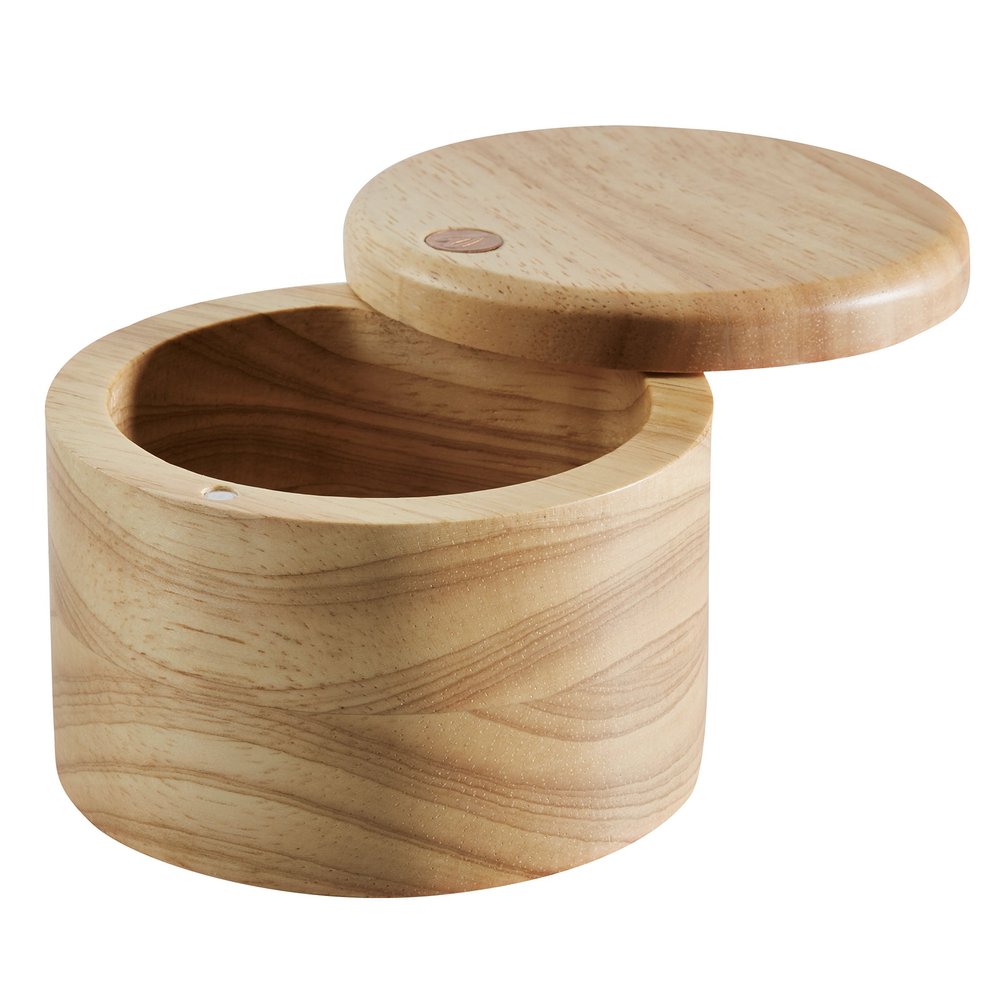 Ayesha Curry Pantryware Parawood Salt Cellar With Lid / Parawood Salt Box With Lid - 4 Inch, Brown