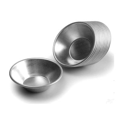 BMIROAMDFE 25 Pieces Egg Tart Molds Tiny Pie Tartlets Dessert Mold Pans Tin Puto Cup Bakeware Cake Cookie Mold, Round Resuable (Aluminum)