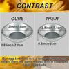 BMIROAMDFE 25 Pieces Egg Tart Molds Tiny Pie Tartlets Dessert Mold Pans Tin Puto Cup Bakeware Cake Cookie Mold, Round Resuable (Aluminum) view 2