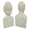 Aristotle and Homer Bust Antique White Plaster Bookends: Timeless Grecian Philosophy Sculptures, 8 Inches High, Decorative Pillars of Wisdom for Your Bookshelves view 3