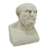 Aristotle and Homer Bust Antique White Plaster Bookends: Timeless Grecian Philosophy Sculptures, 8 Inches High, Decorative Pillars of Wisdom for Your Bookshelves view 4