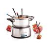 Nostalgia 6-Cup Electric Fondue Pot Set for Cheese & Chocolate - 6 Color-Coded Forks, Temperature Control - Stainless Steel Kitchen Gadgets and Appliances for Hors d'Oeuvres and More - Stainless Steel view 1