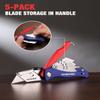 WORKPRO Folding Utility Knife, Quick-Change Box Cutter, Blade Storage in Handle with 5 Extra Blades Included view 2