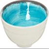 Carlisle FoodService Products Mingle Resuable Plastic Bowl Small Bowl with Pottery Style for Home and Restaurant, Melamine, 17 Ounces, Aqua, (Pack of 12) view 1
