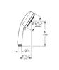 Grohe 27575002 Tempesta Cosmopolitan 2.5 GPM 4-Spray Hand Shower, Starlight Chrome view 4