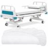 White Classic Fitted Hospital Bed Sheets, Cotton Fitted Sheet with 200 Thread Count, Soft Standard Sheets for Hospital Bed Size: 36" x 80" x 9" view 1