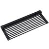 Kraus Multipurpose Over-Sink Roll-Up Dish Drying Rack, Colander and Trivet in Black, KRM-10BLACK view 1