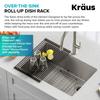 Kraus Multipurpose Over-Sink Roll-Up Dish Drying Rack, Colander and Trivet in Black, KRM-10BLACK view 3