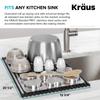 Kraus Multipurpose Over-Sink Roll-Up Dish Drying Rack, Colander and Trivet in Black, KRM-10BLACK view 4