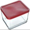 Anchor Hocking Classic Glass Food Storage Container with Lid, Red, 11 Cup, Clear, Regular - 77931 view 1
