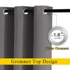 NICETOWN Gray Blackout Curtains for Bedroom 84 inches Long - Thermal Drapes Grommet Room Darkening Light Blocking Curtains Window Treatments for Living Room (2 Panels, W52 x L84, Grey) view 2