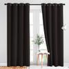 NICETOWN Bedroom Blackout Curtains and Drapes - Energy Smart Thermal Insulated Solid Grommet Blackout Draperies for Living Room (2 Panels, 52 inches x 84 inches, Toffee Brown) view 1