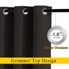 NICETOWN Bedroom Blackout Curtains and Drapes - Energy Smart Thermal Insulated Solid Grommet Blackout Draperies for Living Room (2 Panels, 52 inches x 84 inches, Toffee Brown) view 2