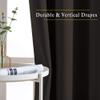 NICETOWN Bedroom Blackout Curtains and Drapes - Energy Smart Thermal Insulated Solid Grommet Blackout Draperies for Living Room (2 Panels, 52 inches x 84 inches, Toffee Brown) view 3
