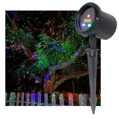 LedMall RGB Firefly 3 Color Moving Red, Green, and Blue Laser Christmas Lights, Garden, Events and Outdoor Decorative Lights