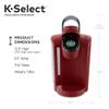 Keurig K-Select Single-Serve K-Cup Pod Coffee Maker, Vintage Red view 4
