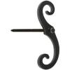 Pair of Stainless Steel Scroll Design Shutter Dogs - Lag Mounted view 1