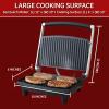 Panini Press Gourmet Grilled Cheese and Sandwich Maker - Electric Indoor Grill with Drip Tray for Healthy Cooking Options (Silver) view 2