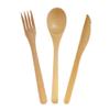 BambooMN Organic Reusable Bamboo Cutlery Utensils Set - Bamboo Fork, Spoon, and Knife Flatware - 6 Sets view 1