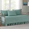 Comfort Spaces Daybed Cover - Luxe Double Sided Quilting, All Season Cozy Bedding with Bedskirt, Matching Shams, Kienna Sage Green75"x39" 5 Piece view 1