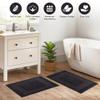 Superior Heavyweight Cotton Bath Mats, Bath Rugs For Bathroom Accessories, Washable Rug For Shower, Bath, Toilet, Modern Decor, No Backing, Luxury Hotel And Spa Quality, Set of 2, 22" x 35", Black view 4