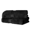 Superior Egyptian Cotton Pile Bath Towel Set of 2, Ultra Soft Luxury Towels, Thick Plush Essentials, Absorbent Heavyweight, Guest Bath, Hotel, Spa, Home Bathroom, Shower Basics, Black view 1