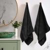 Superior Egyptian Cotton Pile Bath Towel Set of 2, Ultra Soft Luxury Towels, Thick Plush Essentials, Absorbent Heavyweight, Guest Bath, Hotel, Spa, Home Bathroom, Shower Basics, Black view 2