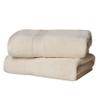 Superior Egyptian Cotton Pile Bath Towel Set of 2, Ultra Soft Luxury Towels, Thick Plush Essentials, Absorbent Heavyweight, Guest Bath, Hotel, Spa, Home Bathroom, Shower Basics, Cream view 2