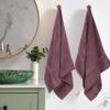Superior Egyptian Cotton Pile Bath Towel Set of 2, Ultra Soft Luxury Towels, Thick Plush Essentials, Absorbent Heavyweight, Guest Bath, Hotel, Spa, Home Bathroom, Shower Basics, Plum view 2