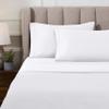 Superior Egyptian Cotton 4 Piece Sheet Set, Luxury 1000 Thread Count, Modern Design, Sustainable Sheets, Ultra-Soft Basics, Solid, Deep Pocket Fitted Sheet, Flat Sheet, Pillowcases, Queen, White view 3