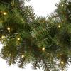 National Tree Company 24 in Pre-Lit Norwood Fir Artificial Christmas Wreath, Christmas Decoration with 50 Clear LED Lights, 250 Tips, Timer, Green view 2