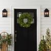National Tree Company 24 in Pre-Lit Norwood Fir Artificial Christmas Wreath, Christmas Decoration with 50 Clear LED Lights, 250 Tips, Timer, Green view 3