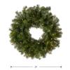 National Tree Company 24 in Pre-Lit Norwood Fir Artificial Christmas Wreath, Christmas Decoration with 50 Clear LED Lights, 250 Tips, Timer, Green view 4