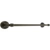 18" Brass Towel Bar with Ribbon and Reed Rosettes in Oil Rubbed Bronze view 1