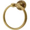 Brass Towel Ring with Ribbon and Reed Rosette in Antique Brass view 1