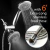 DreamSpa Luxury 36 Setting Large Showerhead and Hand-Shower Dual 3-Way-Combo by Top Brand Manufacturer (Fixed and Handheld Shower-Heads, Water-Diverter, Extra Long 6 ft Stainless Steel Shower-Hose) view 2