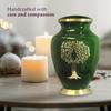 Trupoint Memorials Cremation Urns for Human Ashes, Tree of Life Decorative Burial Urn for Adult Men and Women, Large Green view 3