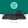 Home Basics Dish Drying Rack (Black) Dish Drainers for Kitchen Counter | with Sloping Tray and Utensil Holder | Big Dish Drying Rack view 4